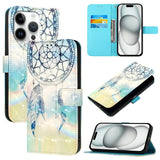 3D Painting Horizontal Flip Leather Phone Case, For iPhone 16 Pro, For iPhone 16 Plus, For iPhone 16, For iPhone 15 Pro Max, For iPhone 15 Pro, For iPhone 15 Plus