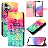 3D Painting Horizontal Flip Leather Phone Case, For iPhone 17e / 16e, For iPhone 17 Pro Max, For iPhone 17 Pro, For iPhone 17, For iPhone Air, For iPhone 16 Pro Max