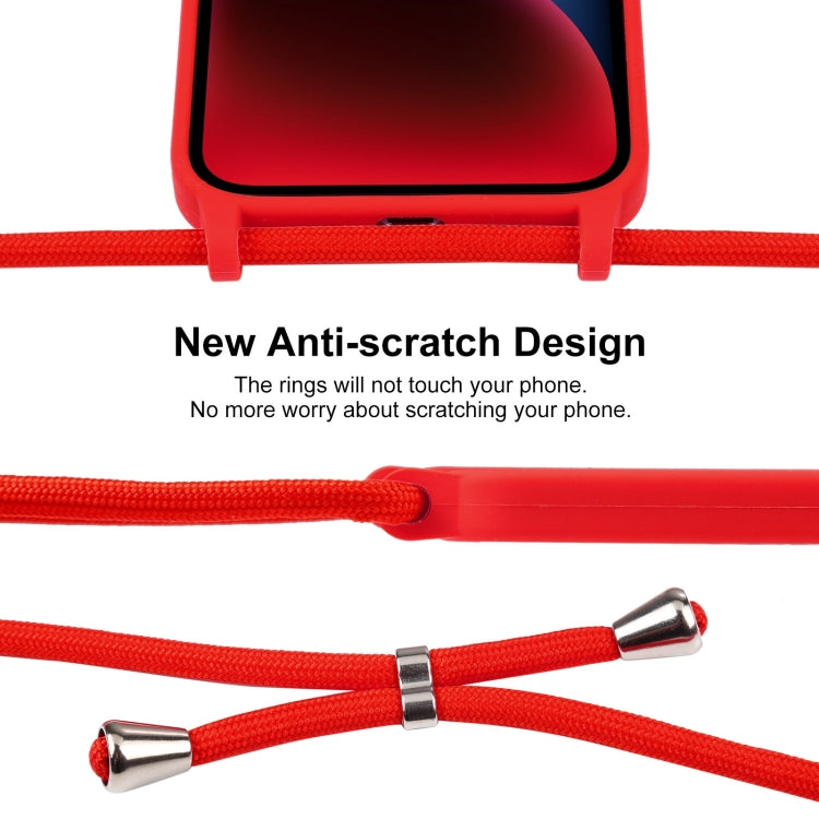 Crossbody Lanyard Liquid Silicone Case, For iPhone 15 Plus, For iPhone 15