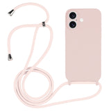 Crossbody Lanyard Liquid Silicone Case, For iPhone 16, For iPhone 15 Pro Max, For iPhone 15 Pro