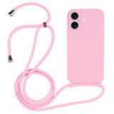 Crossbody Lanyard Liquid Silicone Case, For iPhone 16, For iPhone 15 Pro Max, For iPhone 15 Pro