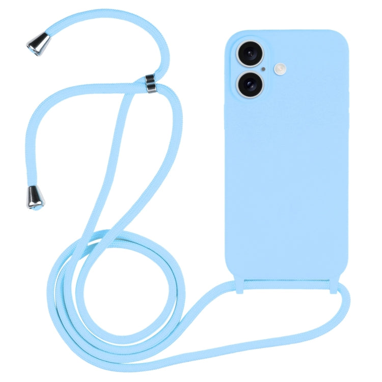 Crossbody Lanyard Liquid Silicone Case, For iPhone 16 Pro Max, For iPhone 16 Pro, For iPhone 16 Plus