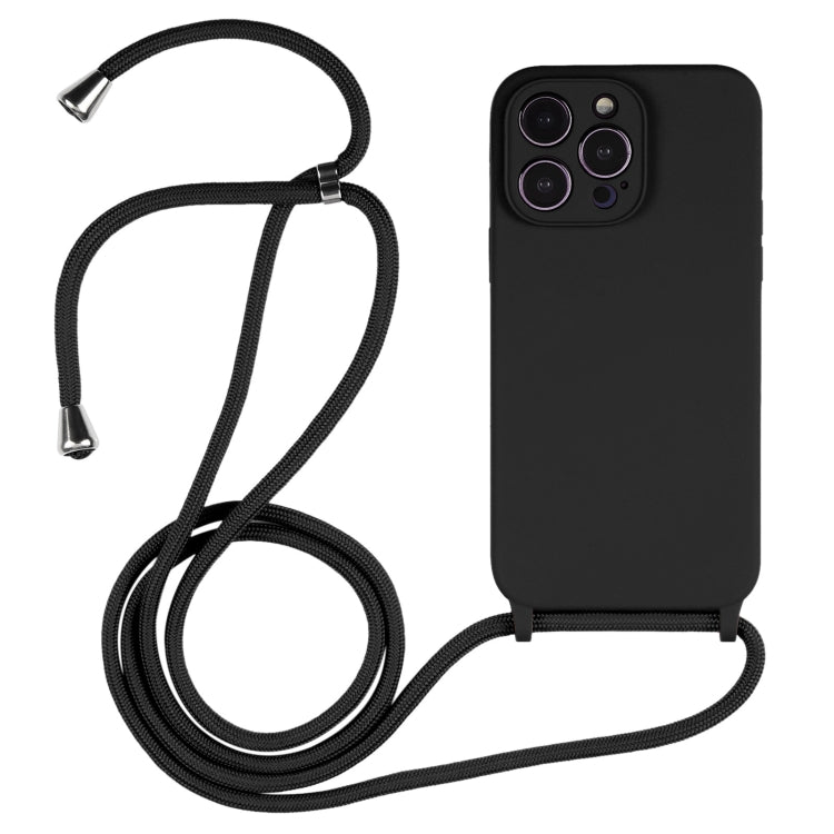 Crossbody Lanyard Liquid Silicone Case, For iPhone 16 Pro Max, For iPhone 16 Pro, For iPhone 16 Plus