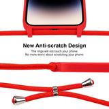 Crossbody Lanyard Liquid Silicone Case, For iPhone 16 Pro Max, For iPhone 16 Pro, For iPhone 16 Plus