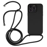 Crossbody Lanyard Liquid Silicone Case, For iPhone 16 Pro Max, For iPhone 16 Pro, For iPhone 16 Plus