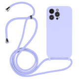 Crossbody Lanyard Liquid Silicone Case, For iPhone 16 Pro Max, For iPhone 16 Pro, For iPhone 16 Plus