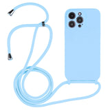 Crossbody Lanyard Liquid Silicone Case, For iPhone 16 Pro Max, For iPhone 16 Pro, For iPhone 16 Plus