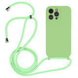 Crossbody Lanyard Liquid Silicone Case, For iPhone 16 Pro Max, For iPhone 16 Pro, For iPhone 16 Plus