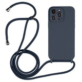 Crossbody Lanyard Liquid Silicone Case, For iPhone 16 Pro Max, For iPhone 16 Pro, For iPhone 16 Plus