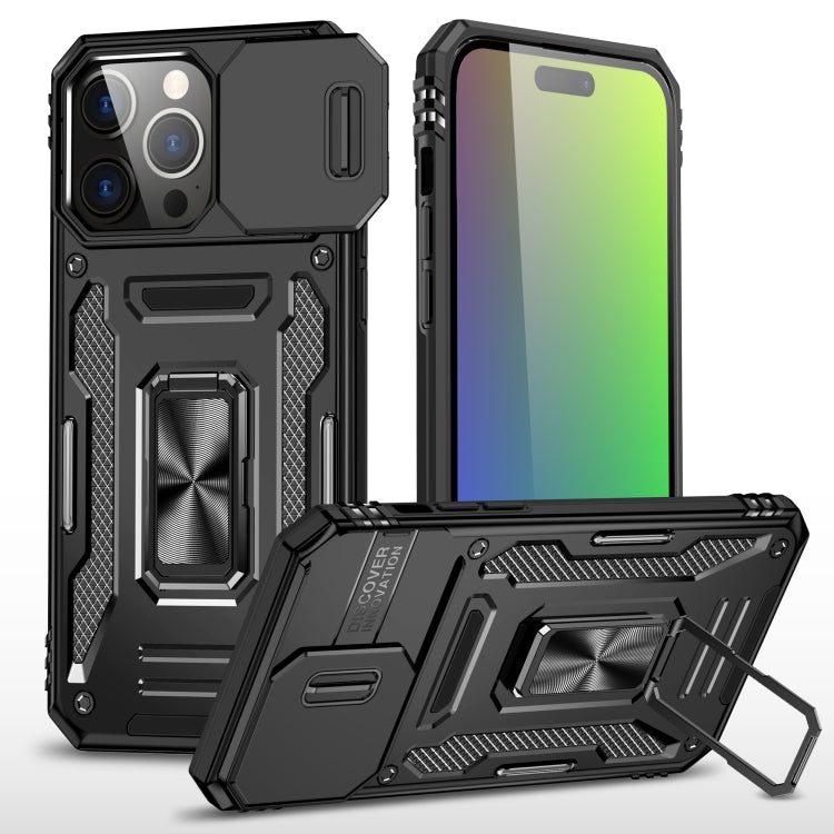 Armor PC + TPU Camera Shield Phone Case, For iPhone 17e / 16e, For iPhone 17 Pro Max, For iPhone 17 Pro, For iPhone 17, For iPhone Air, For iPhone 16 Pro Max