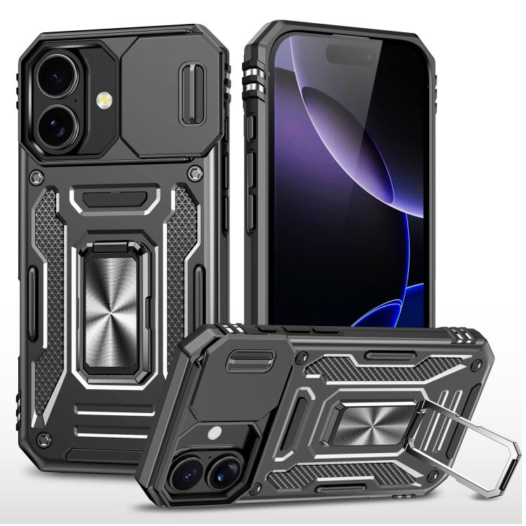 Armor PC + TPU Camera Shield Phone Case, For iPhone 17e / 16e, For iPhone 17 Pro Max, For iPhone 17 Pro, For iPhone 17, For iPhone Air, For iPhone 16 Pro Max