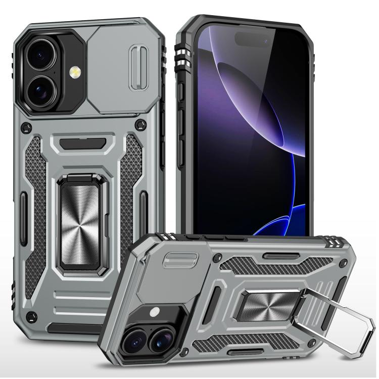 Armor PC + TPU Camera Shield Phone Case, For iPhone 17e / 16e, For iPhone 17 Pro Max, For iPhone 17 Pro, For iPhone 17, For iPhone Air, For iPhone 16 Pro Max