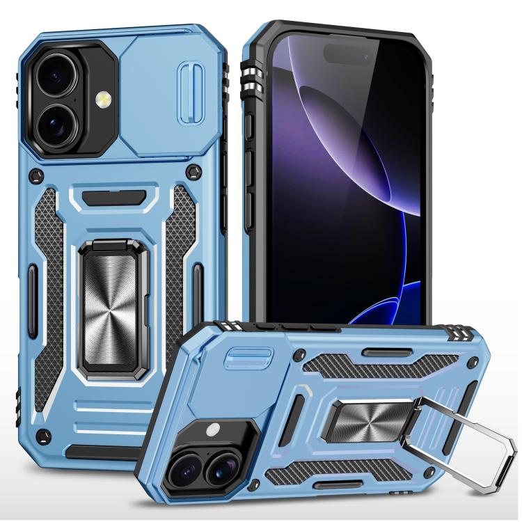 Armor PC + TPU Camera Shield Phone Case, For iPhone 17e / 16e, For iPhone 17 Pro Max, For iPhone 17 Pro, For iPhone 17, For iPhone Air, For iPhone 16 Pro Max