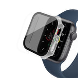 Frosted PC + Anti-spy Tempered Film Integrated Watch Protective Case, For Apple Watch SE 2025 / 2023 / 2022 44mm, For Apple Watch SE 2025 / 2023 / 2022 40mm, For Apple Watch Ultra 3 / 2 / 1 49mm, For Apple Watch 9 / 8 45mm, For Apple Watch 9 / 8 41mm  ...