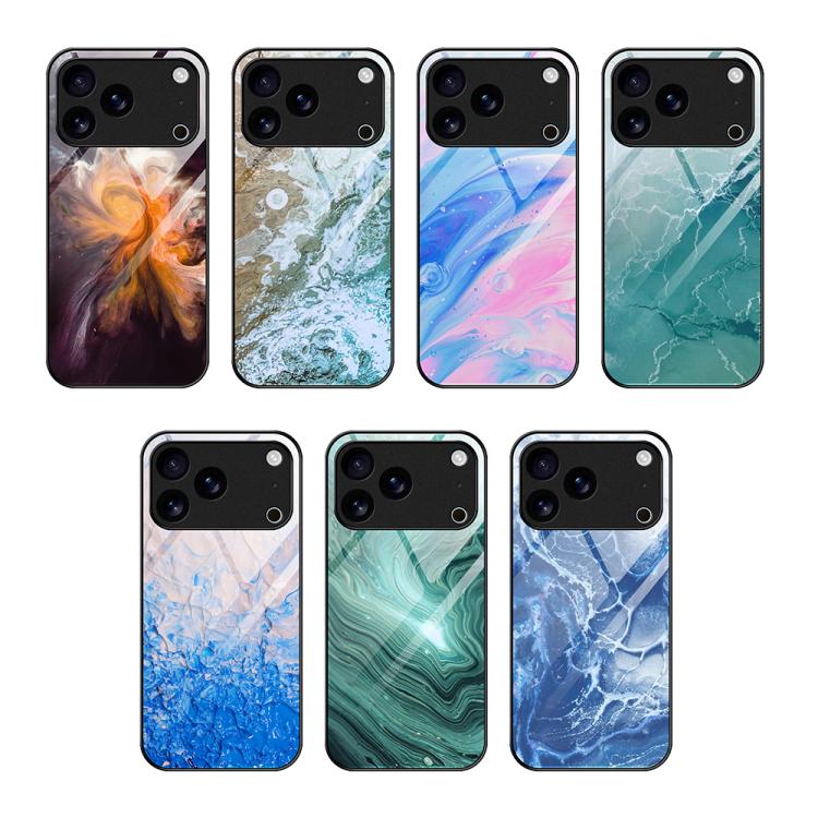 Marble Pattern Glass Protective Phone Case, For iPhone 17 Pro Max, For iPhone 17 Pro, For iPhone 17, For iPhone Air, For iPhone 15 Pro Max, For iPhone 15 Pro
