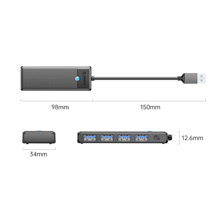 ORICO PAPW4A-U3 4 in 1 USB to USB Multi-function Docking Station HUB Adapter, PAPW4A-U3