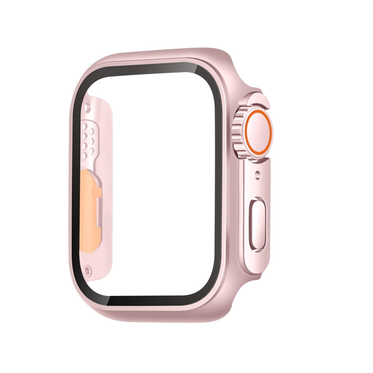 Tempered Film Hybrid PC Integrated Watch Case, For Apple Watch Series 6 / 5 / 4 / SE 44mm, For Apple Watch Series 6 / 5 / 4 / SE 40mm, For Apple Watch Series 9 / 8 / 7 45mm, For Apple Watch Series 9 / 8 / 7 41mm