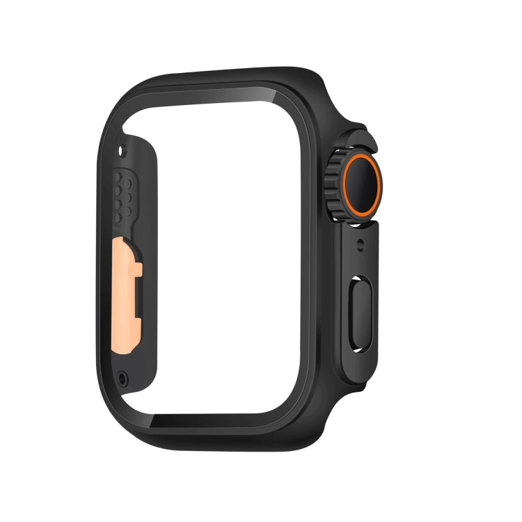 Tempered Film Hybrid PC Integrated Watch Case, For Apple Watch Series 6 / 5 / 4 / SE 44mm, For Apple Watch Series 6 / 5 / 4 / SE 40mm, For Apple Watch Series 9 / 8 / 7 45mm, For Apple Watch Series 9 / 8 / 7 41mm