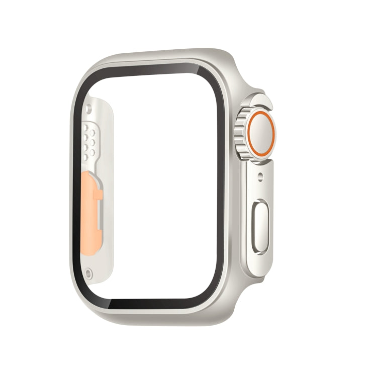Tempered Film Hybrid PC Integrated Watch Case, For Apple Watch Series 6 / 5 / 4 / SE 44mm, For Apple Watch Series 6 / 5 / 4 / SE 40mm, For Apple Watch Series 9 / 8 / 7 45mm, For Apple Watch Series 9 / 8 / 7 41mm