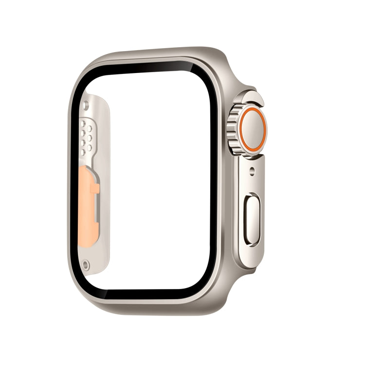 Tempered Film Hybrid PC Integrated Watch Case, For Apple Watch Series 6 / 5 / 4 / SE 44mm, For Apple Watch Series 6 / 5 / 4 / SE 40mm, For Apple Watch Series 9 / 8 / 7 45mm, For Apple Watch Series 9 / 8 / 7 41mm