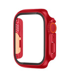 Tempered Film Hybrid PC Integrated Watch Case, For Apple Watch Series 6 / 5 / 4 / SE 44mm, For Apple Watch Series 6 / 5 / 4 / SE 40mm, For Apple Watch Series 9 / 8 / 7 45mm, For Apple Watch Series 9 / 8 / 7 41mm