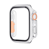Tempered Film Hybrid PC Integrated Watch Case, For Apple Watch Series 6 / 5 / 4 / SE 44mm, For Apple Watch Series 6 / 5 / 4 / SE 40mm, For Apple Watch Series 9 / 8 / 7 45mm, For Apple Watch Series 9 / 8 / 7 41mm