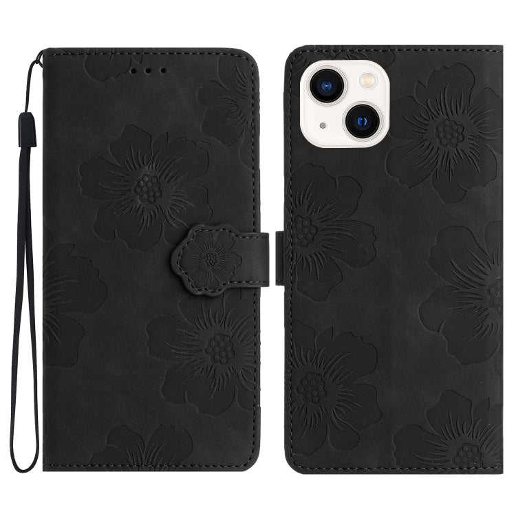Flower Embossing Pattern Leather Phone Case, For iPhone 13 Pro, For iPhone 13