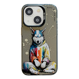 Animal Pattern Oil Painting Series PC + TPU Phone Case, For iPhone 15
