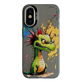 Animal Pattern Oil Painting Series PC + TPU Phone Case, For iPhone X / XS