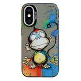 Animal Pattern Oil Painting Series PC + TPU Phone Case, For iPhone XS Max
