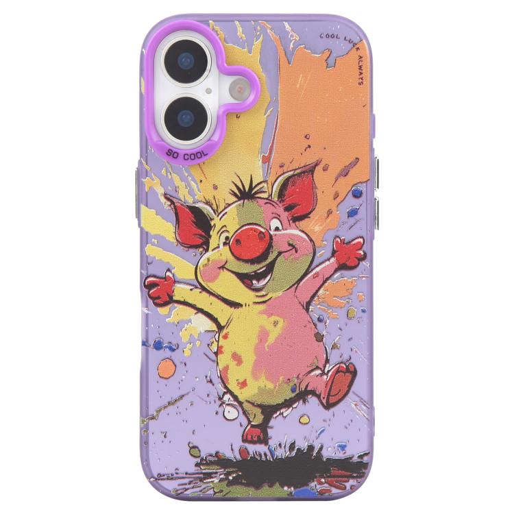 Animal Pattern Oil Painting Series PC + TPU Phone Case, For iPhone 17