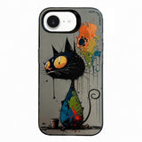 Animal Pattern Oil Painting Series PC + TPU Phone Case, For iPhone 17e / 16e