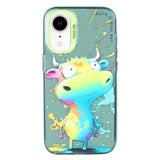 Animal Pattern Oil Painting Series PC + TPU Phone Case, For iPhone XR