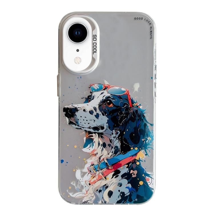 Animal Pattern Oil Painting Series PC + TPU Phone Case, For iPhone XR