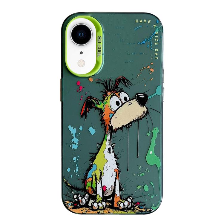 Animal Pattern Oil Painting Series PC + TPU Phone Case, For iPhone XR