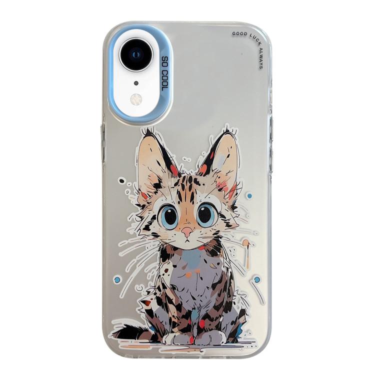 Animal Pattern Oil Painting Series PC + TPU Phone Case, For iPhone XR