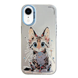 Animal Pattern Oil Painting Series PC + TPU Phone Case, For iPhone XR