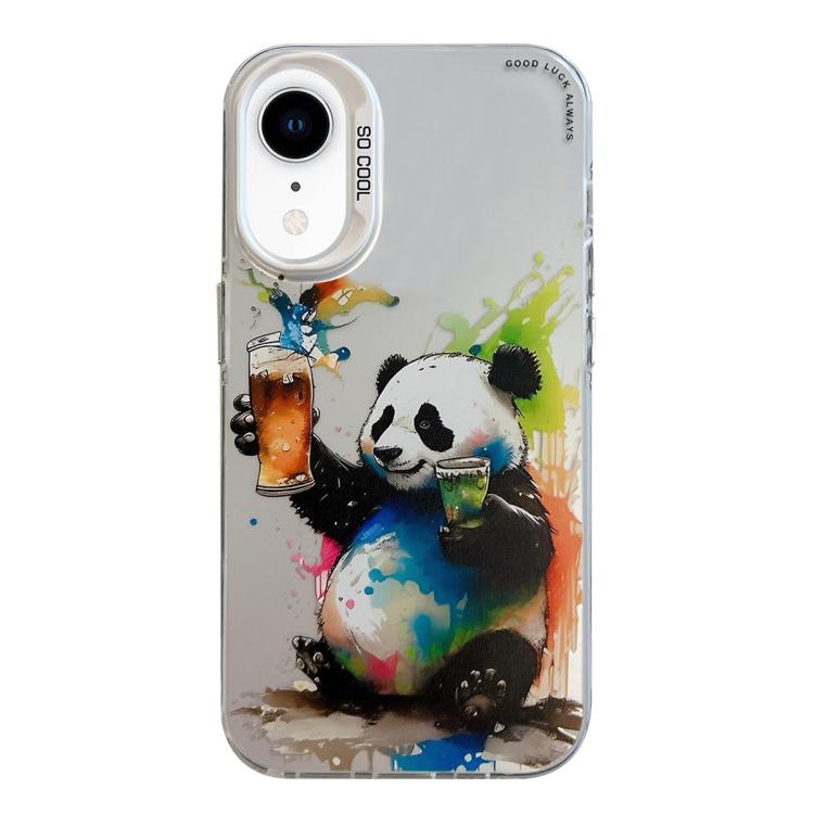 Animal Pattern Oil Painting Series PC + TPU Phone Case, For iPhone XR