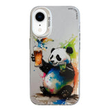 Animal Pattern Oil Painting Series PC + TPU Phone Case, For iPhone XR