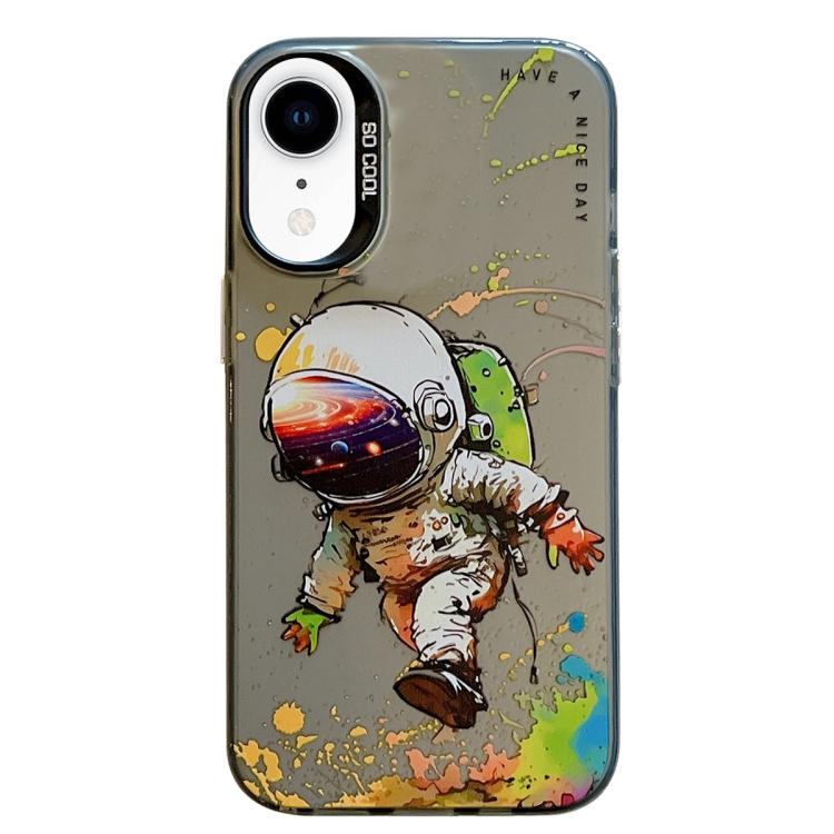 Animal Pattern Oil Painting Series PC + TPU Phone Case, For iPhone XR