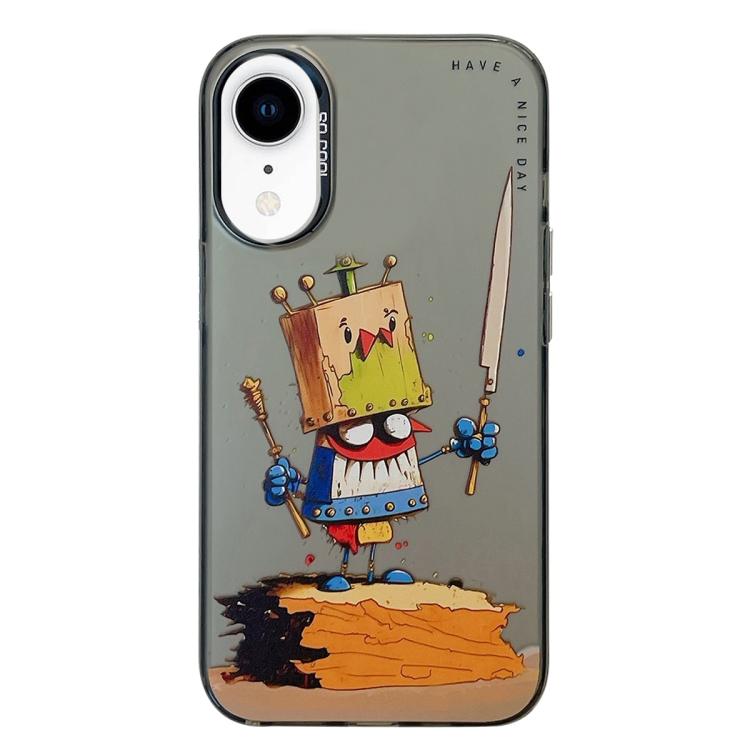 Animal Pattern Oil Painting Series PC + TPU Phone Case, For iPhone XR