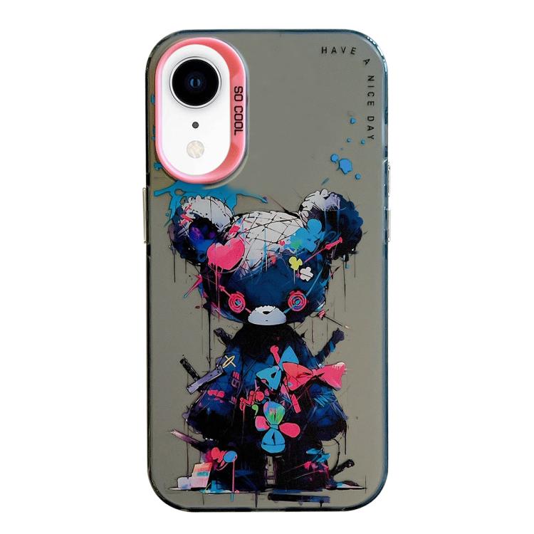 Animal Pattern Oil Painting Series PC + TPU Phone Case, For iPhone XR