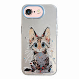 Animal Pattern Oil Painting Series PC + TPU Phone Case, For iPhone 6s / 6