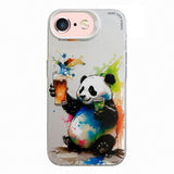 Animal Pattern Oil Painting Series PC + TPU Phone Case, For iPhone 6s / 6