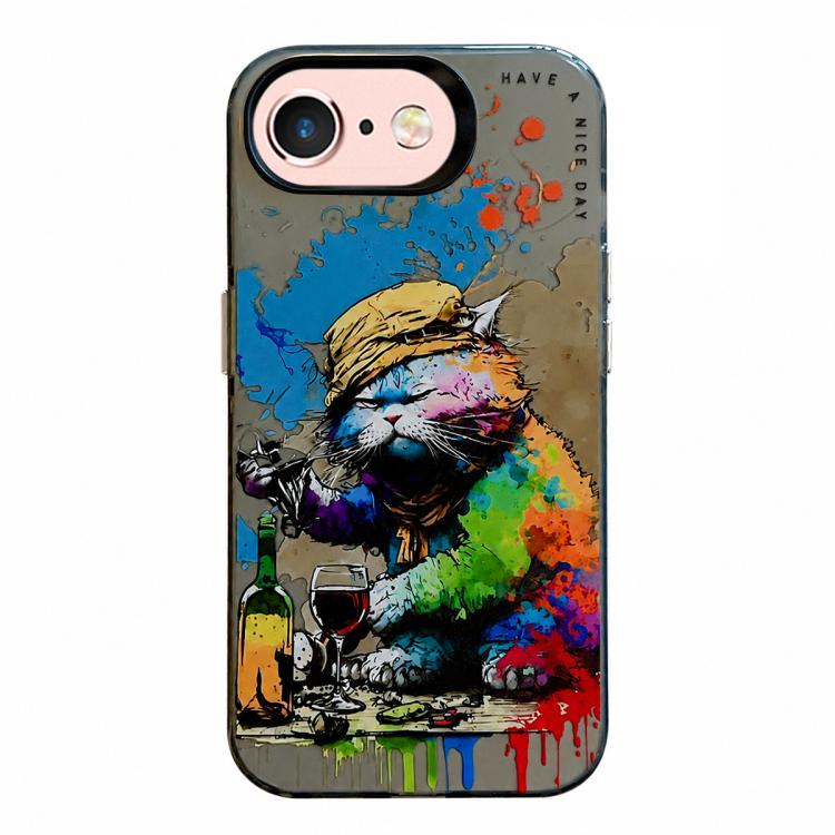 Animal Pattern Oil Painting Series PC + TPU Phone Case, For iPhone 6s / 6