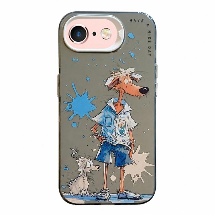 Animal Pattern Oil Painting Series PC + TPU Phone Case, For iPhone 6s / 6