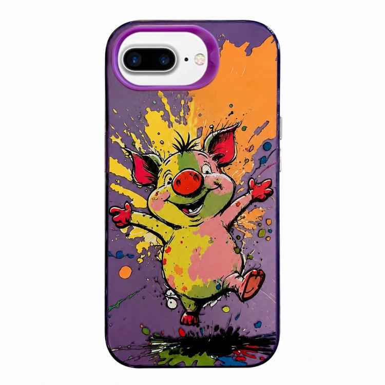 Animal Pattern Oil Painting Series PC + TPU Phone Case, For iPhone 7 Plus / 8 Plus