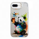 Animal Pattern Oil Painting Series PC + TPU Phone Case, For iPhone 7 Plus / 8 Plus