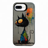 Animal Pattern Oil Painting Series PC + TPU Phone Case, For iPhone 7 Plus / 8 Plus
