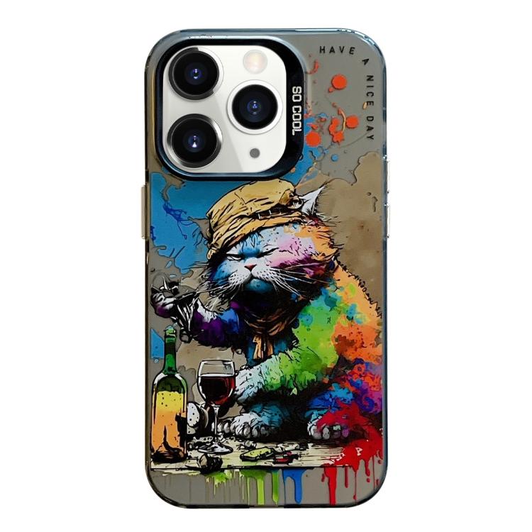 Animal Pattern Oil Painting Series PC + TPU Phone Case, For iPhone 11 Pro